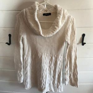 Style & Co. White Cowl Neck Pendulum Sweater